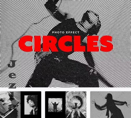 Circular Stencil Photo Effect - 92058585