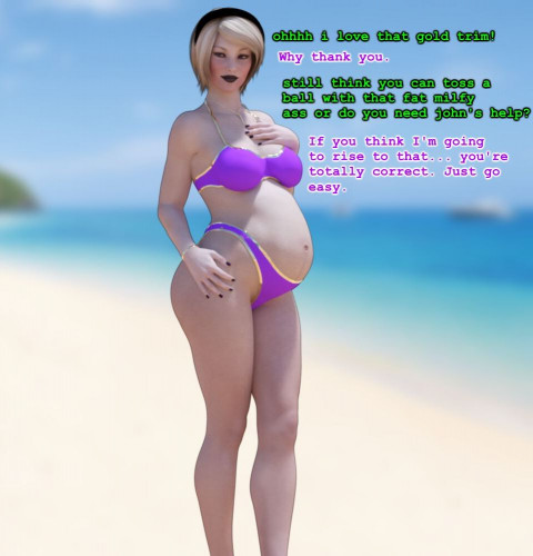 Breedingduties - Preggo Rose at the Beach 3D Porn Comic