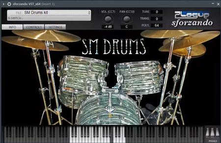 SM Drums Deeply Sampled Free Drums v1.2 for Sforzando