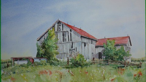 Painting A Country Barn In Watercolour