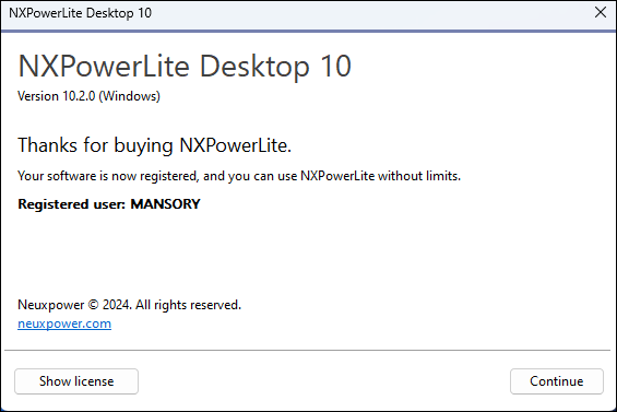 NXPowerLite Desktop 10.2.0