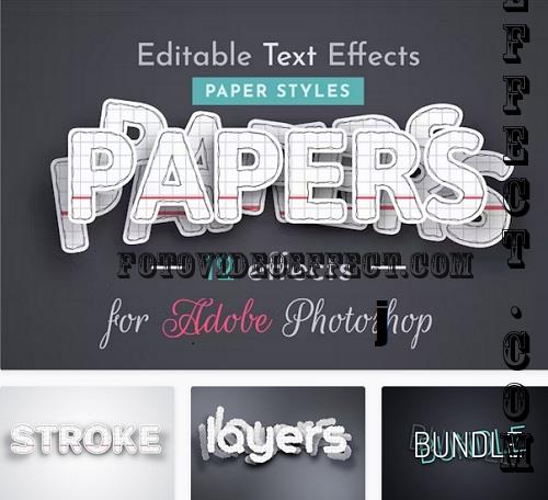 12 Paper Raster Text Effects - 42209415