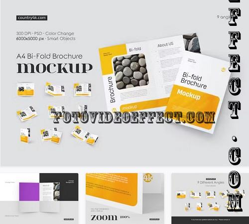 A4 Bi-Fold Brochure Mockup Set - 91983695