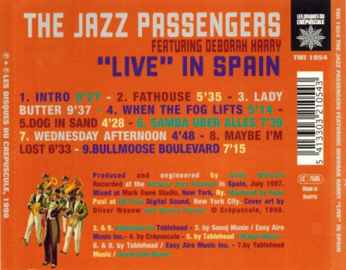 The Jazz Passengers Featuring Deborah Harry - Live In Spain (1988)(1998) Lossless