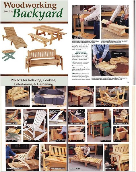 Деревянная мебель для загородного дома / Woodworking Backyard (PDF)
