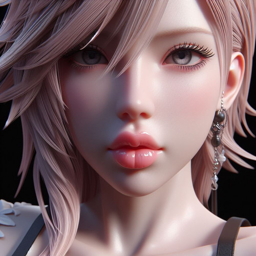 AI Generated - Final Fantasy Feminine Cloud