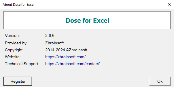 Dose for Excel 3.6.6