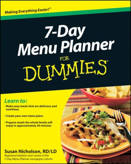 7-Day Menu Planner For Dummies by Susan Nicholson