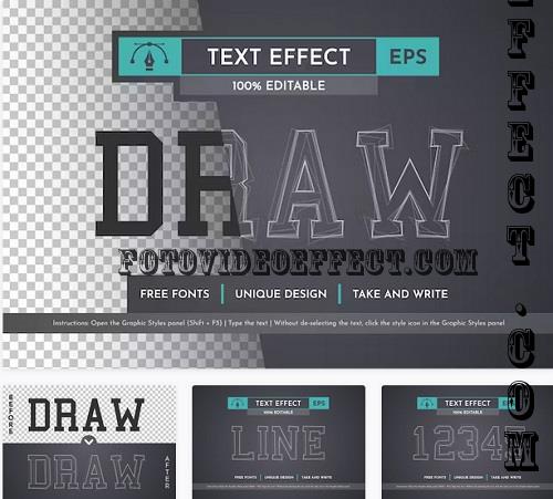 Draw Line Editable Text Effect - 91997886