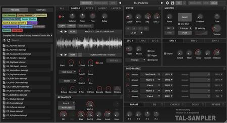 Togu Audio Line TAL–Sampler v4.5.7 (Win/macOS/Linux)