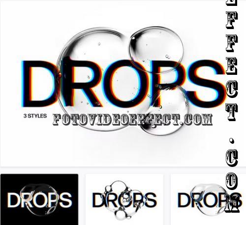 Water Drops Text Effects - 92074860