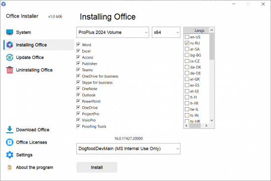 Office Installer 1.0 b10