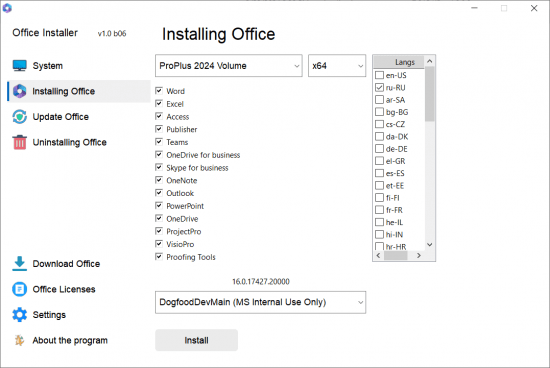 Office Installer 1.0 b11