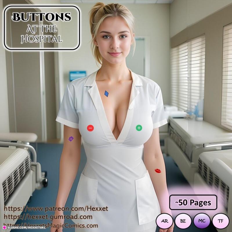 HexxetVal - Buttons 5 - Buttons at the Hospital 3D Porn Comic