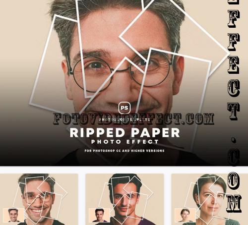 Ripped Paper Photo Effect - HQPFNRE