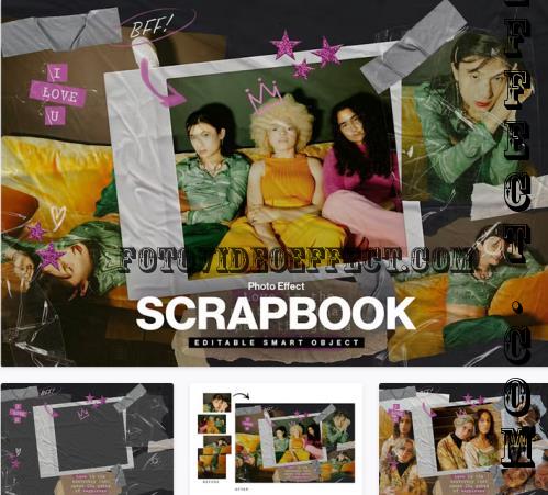 Scrapbook Photo Collage Template - 5U75QP5