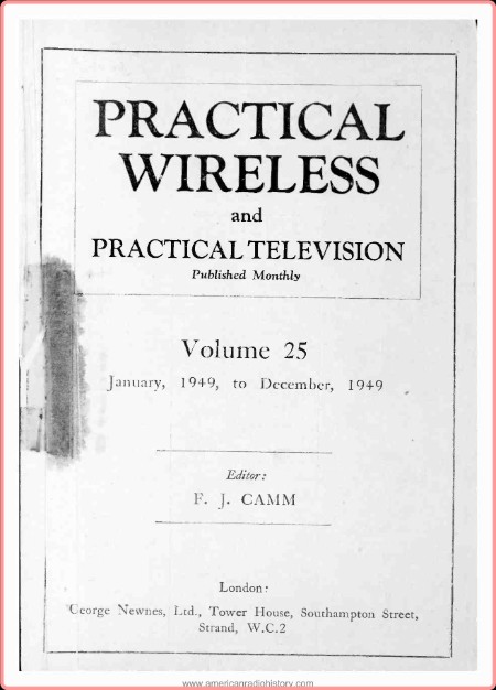 Practical Wireless 1949 Index