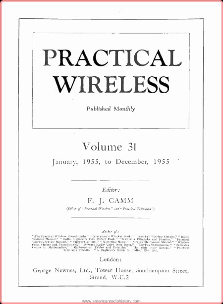 Practical Wireless 1955 Index