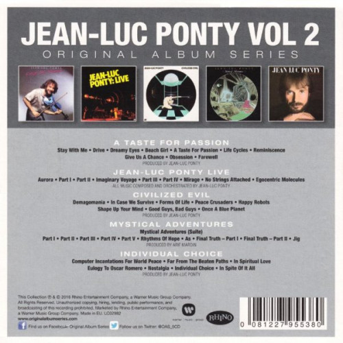 Jean-Luc Ponty - Original Album Series Vol 2 [1979-83](2016) 5CD Lossless