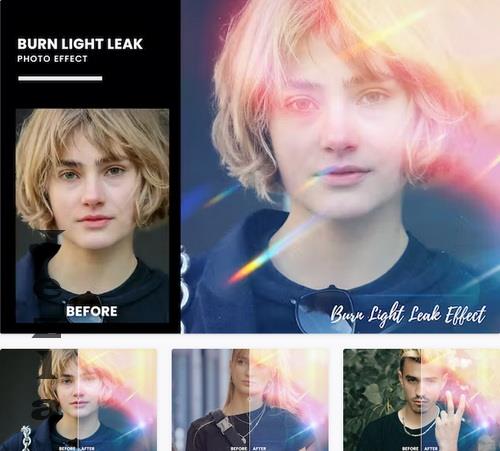Burn Light Leak Photo Effect - TEA9XUW