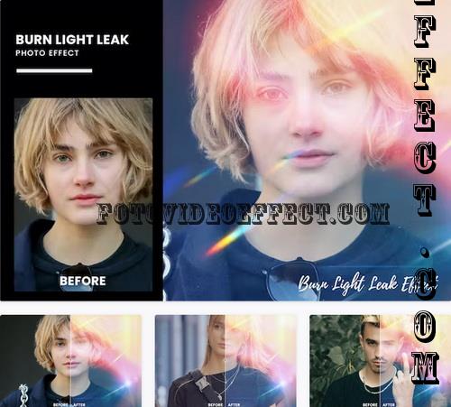 Burn Light Leak Photo Effect - TEA9XUW