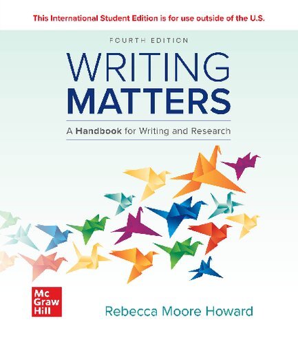 ISE Writing Matters: A Handbook for Writing and Research, 4th Edition