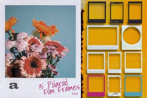15 Instax Photo Polaroid Film Frame Overlays - 7H82QUC