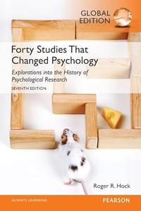 Forty Studies that Changed Psychology, Global Edition (2024)