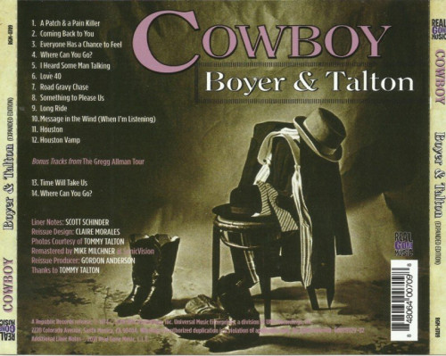 Cowboy - Boyer & Talton (1974) [Expanded Edition, 2018] Lossless