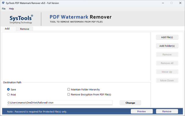 SysTools PDF Watermark Remover 6.0