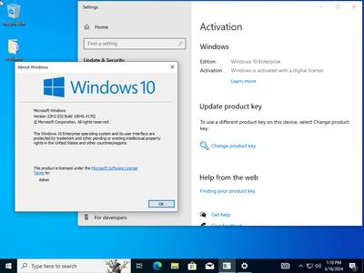 Windows 10 Enterprise 22H2 build 19045.4170 With Office 2021 Pro Plus (x64) Multilingual Preactivated March 2024