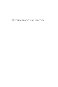 Historiography And Identity I Ancient And Early Christian Narratives Of Community