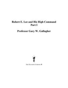 Robert E. Lee and his high command