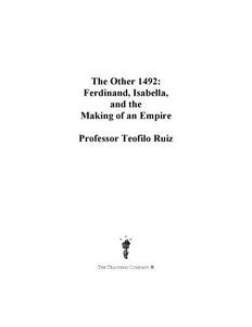 The other 1492  Ferdinand, Isabella, and the making of an empire