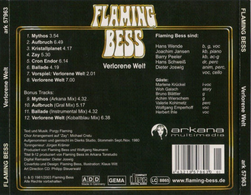 Flaming Bess - Verlone Welt (1981) (2003) Lossless