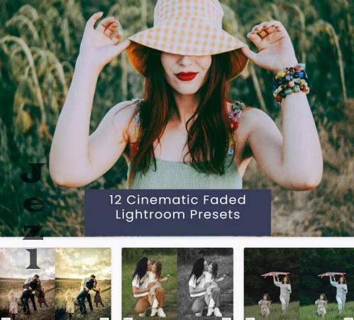 12 Cinematic Faded Lightroom Presets - 4CAKDS4