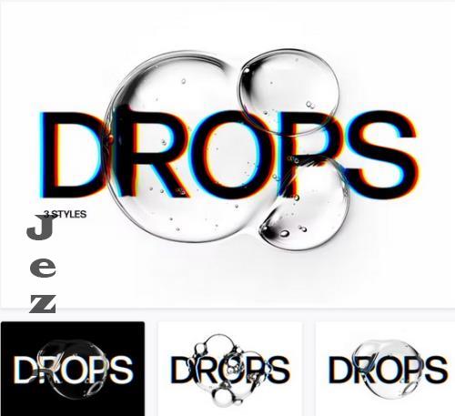 Water Drops Text Effects - 92074860