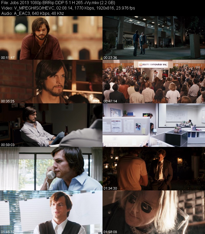 Jobs 2013 1080p BRRip DDP 5 1 H 265 -iVy 30e550338f890965cea5a2eef142225d