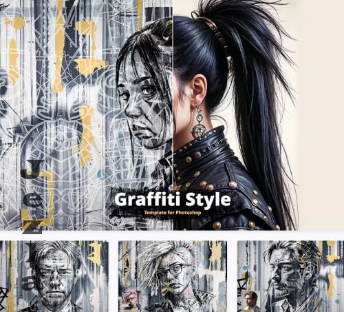 Graffiti Style Template for Photoshop - 50573479