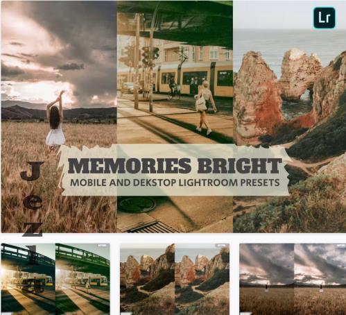 Memories Bright Lightroom Presets Dekstop Mobile - BJ639BW