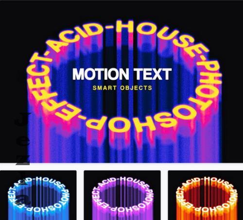 Round Acid Melting Text Effect - 92074826