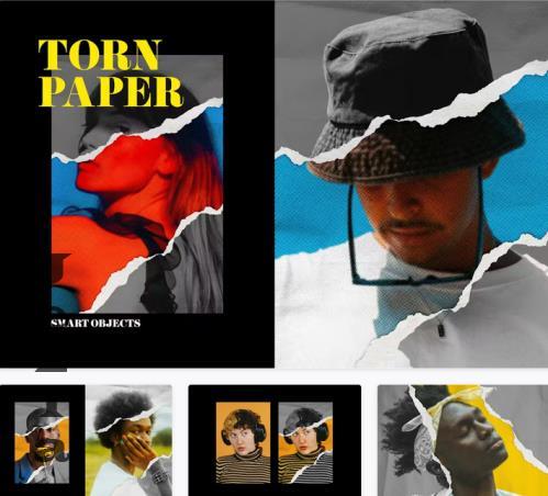 Torn Edge Paper Photo Effect - 92057008