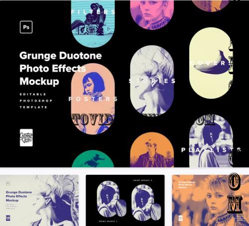 Grunge Duotone Photo Effects Pack - 91919055