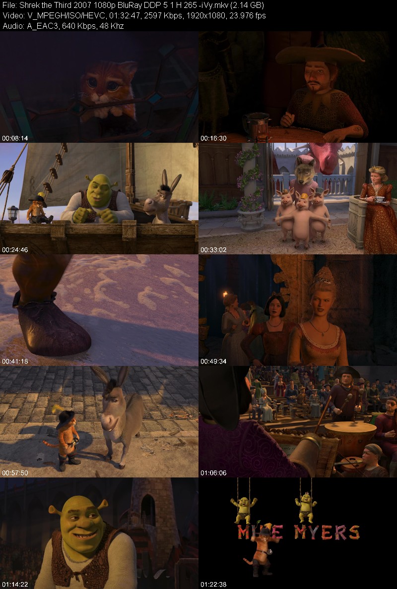 Shrek the Third 2007 1080p BluRay DDP 5 1 H 265 -iVy 391252f008640dd3be9e4fb51e8cb3f8