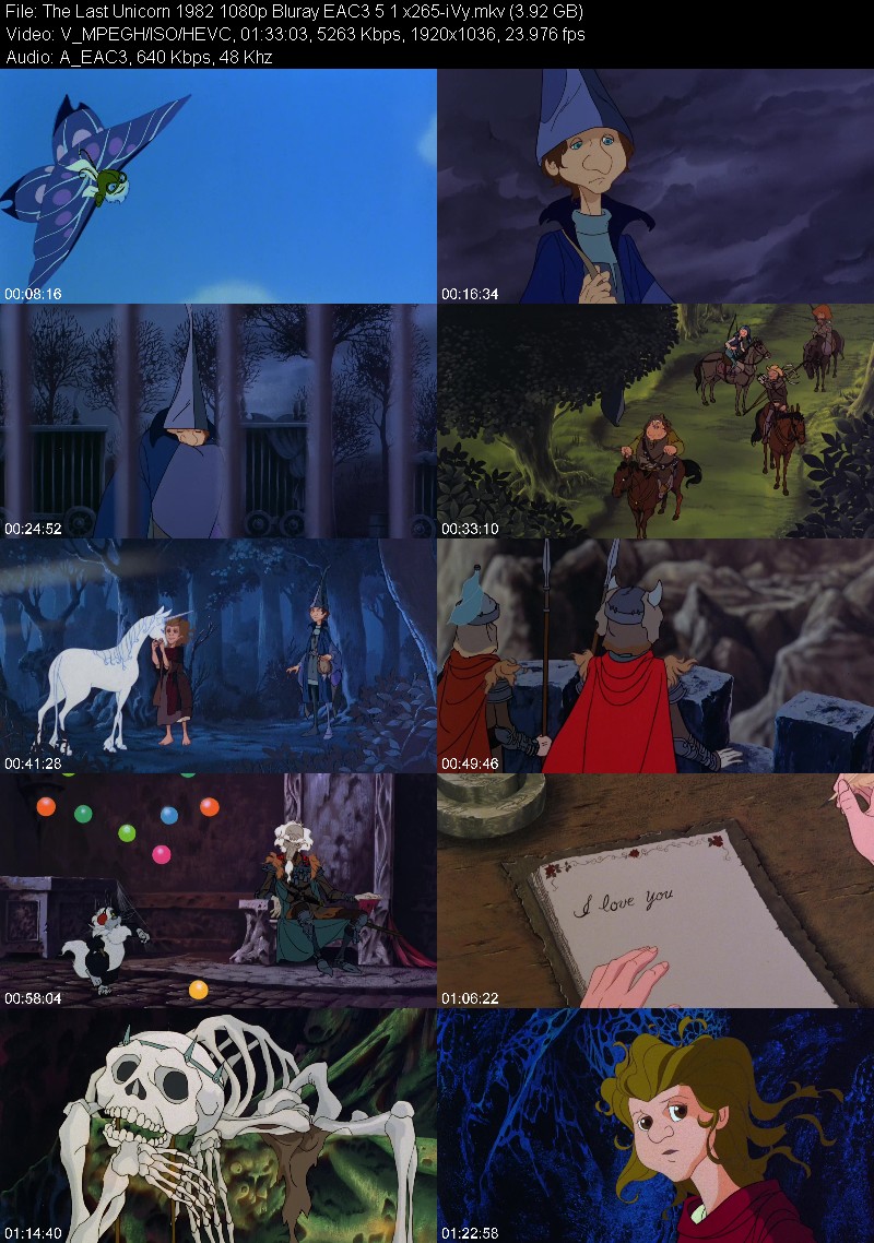 The Last Unicorn 1982 1080p Bluray EAC3 5 1 x265-iVy 64860cb9101b8666605c832b87114b07