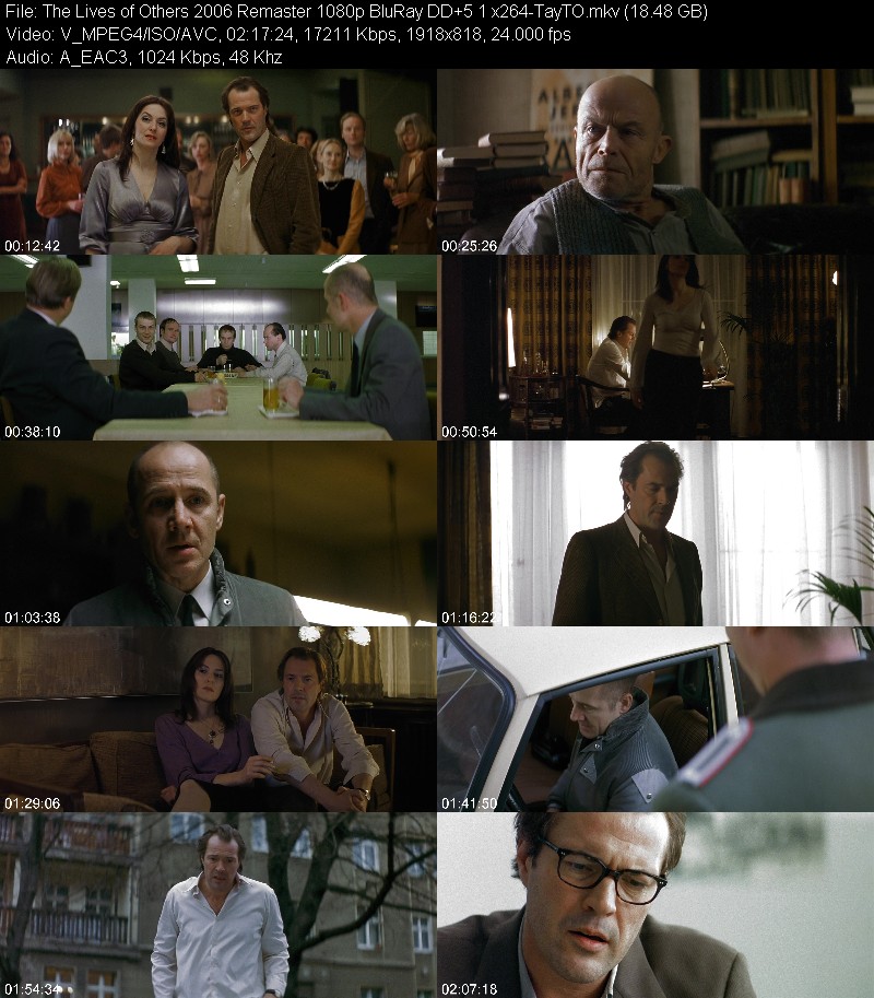 The Lives of Others 2006 Remaster 1080p BluRay DD+5 1 x264-TayTO 9d35ee316675b39d356f71a5db617627