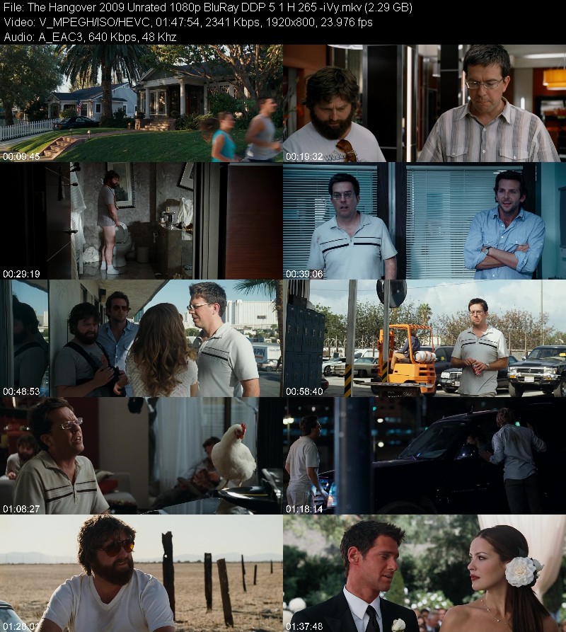 The Hangover 2009 Unrated 1080p BluRay DDP 5 1 H 265 -iVy A33775f6a4bc2ce50a9e3d37a3b52a6d