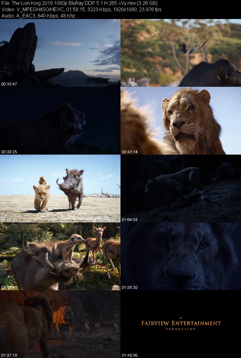 The Lion King 2019 1080p BluRay DDP 5 1 H 265 -iVy E3a7b8d7b00299aa6544e4d3e3c28e7d