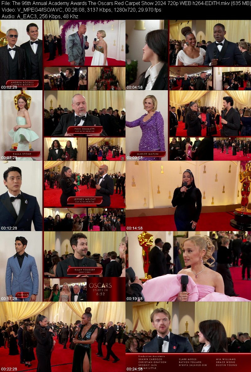 The 96th Annual Academy Awards The Oscars Red Carpet Show 2024 720p WEB h264-EDITH 0cf2a335d6047e6dc200555af48a53a8