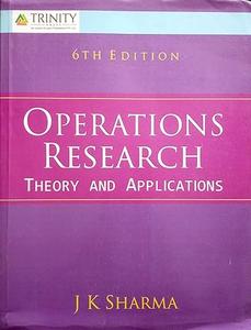 Operations research  theory and applications